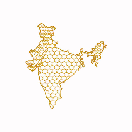 India map vector on white backgroundのイラスト素材