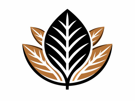 Leaf logo vector illustration on white backgroundのイラスト素材
