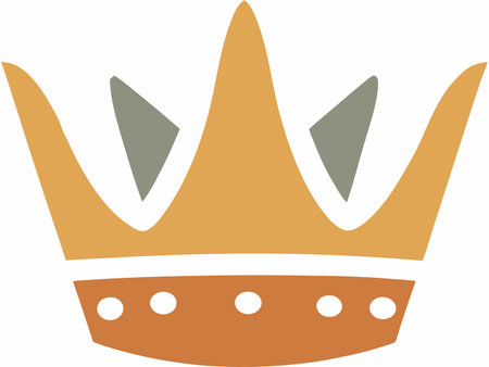 Minimalist crown vector on white backgroundのイラスト素材