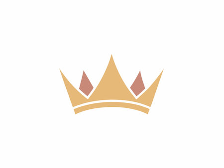 Minimalist crown vector on white backgroundのイラスト素材