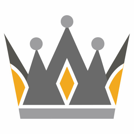 Minimalist crown vector on white backgroundのイラスト素材