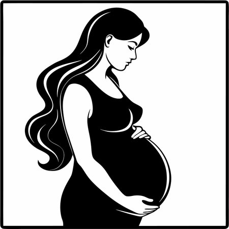 Minimalist pineapple vector on white backgroundのイラスト素材