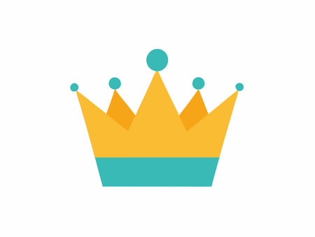 Minimalist crown vector on white backgroundのイラスト素材