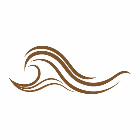 Water wave vector on white backgroundのイラスト素材