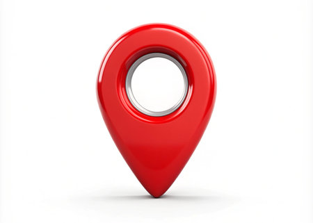 3d location icon isolated on backgroundの写真素材