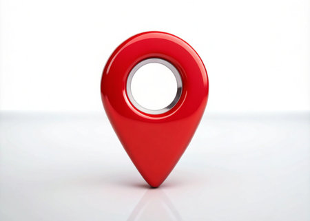 3d location icon isolated on backgroundの写真素材