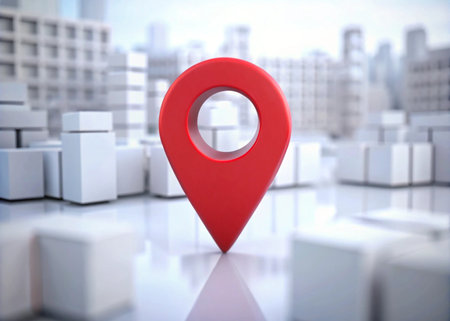 3d location icon isolated on backgroundの写真素材