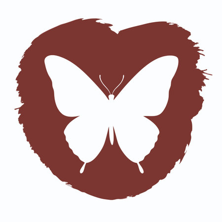 Butterfly silhouette vector art on white backgroundのイラスト素材