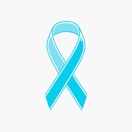 Cancer awareness ribbon vector on white backgroundのイラスト素材