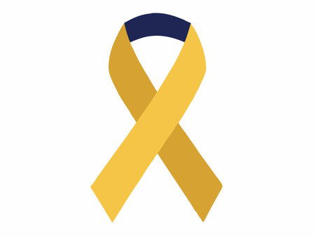 Cancer awareness ribbon vector on white backgroundのイラスト素材