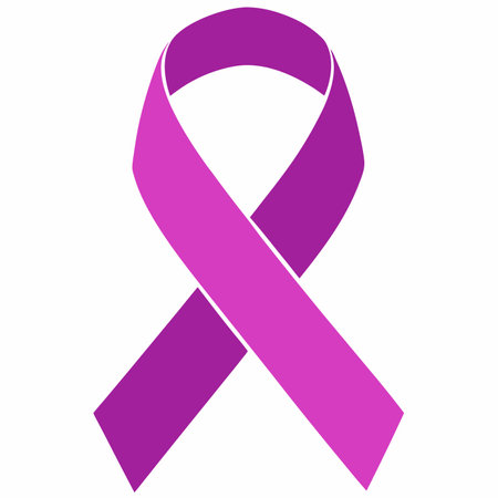 Cancer awareness ribbon vector on white backgroundのイラスト素材