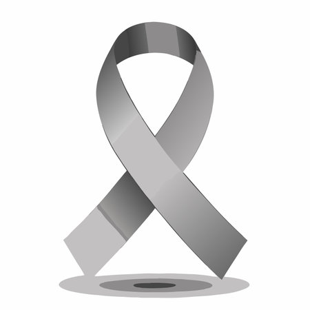 Cancer awareness ribbon vector on white backgroundのイラスト素材