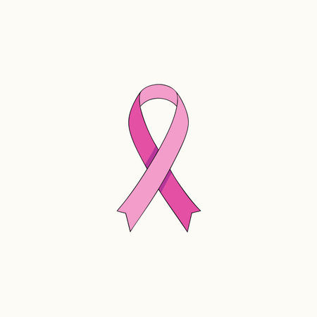 Cancer awareness ribbon vector on white backgroundのイラスト素材