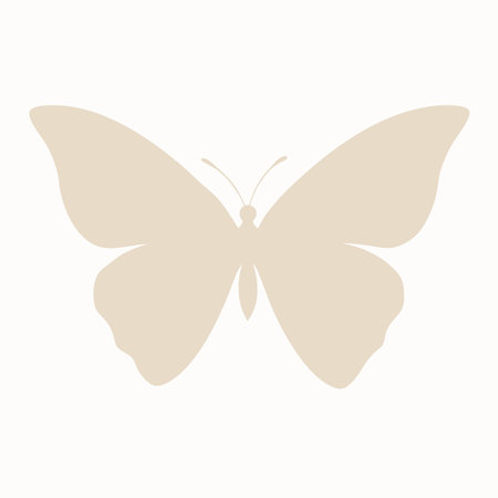 Butterfly silhouette vector art on white backgroundのイラスト素材