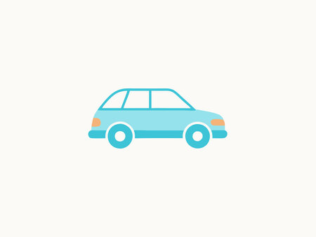 Minimalist car vector on white backgroundのイラスト素材