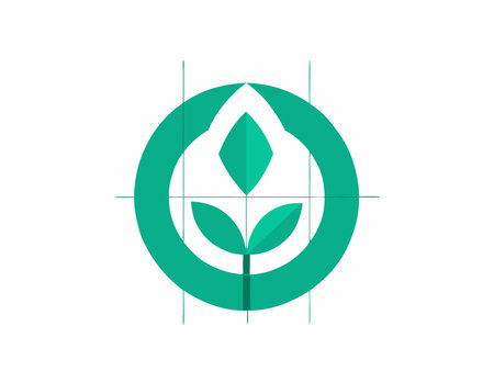 Minimalist eco logo vector on white backgroundのイラスト素材