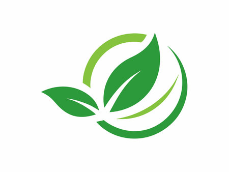 Minimalist eco logo vector on white backgroundのイラスト素材