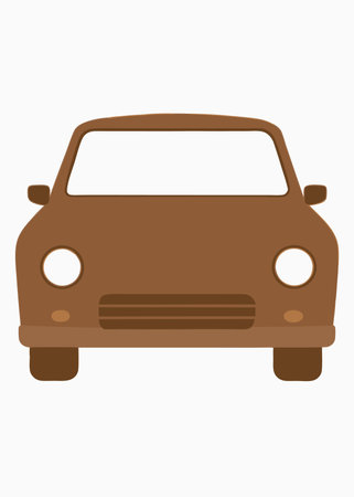 Minimalist car vector on white backgroundのイラスト素材