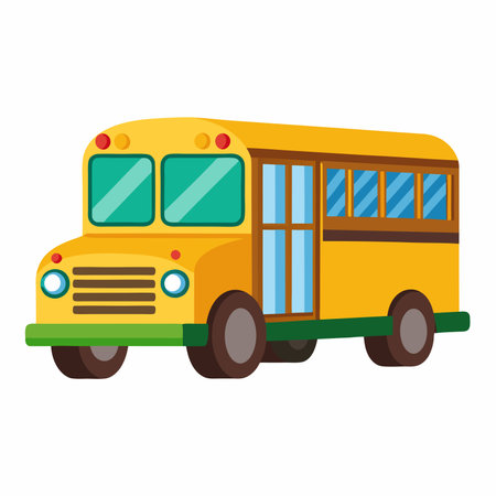 School Bus vector on white background