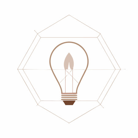 Bulb minimalist logo design vector on white backgroundのイラスト素材