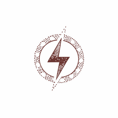 Power logo design vector on white backgroundのイラスト素材