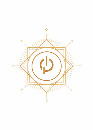 Power logo design vector on white backgroundのイラスト素材