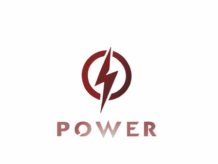 Power logo design vector on white backgroundのイラスト素材