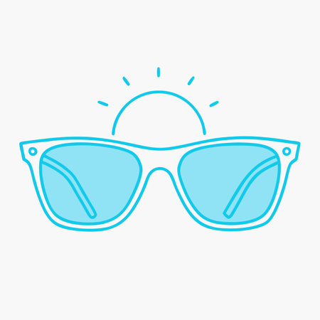 Sunglass vector on white backgroundのイラスト素材