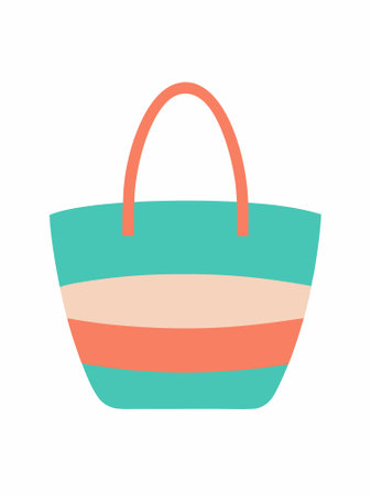 Beach bag for women vector art on white backgroundのイラスト素材