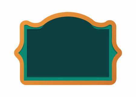 Chalkboard flat illustration on white backgroundのイラスト素材