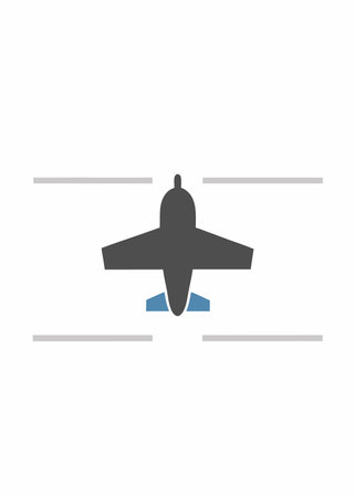 Airplane vector illustration on white background