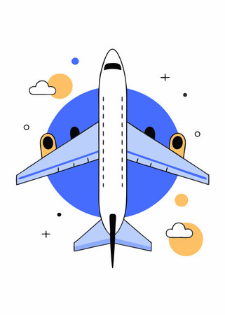 Airplane vector illustration on white backgroundのイラスト素材