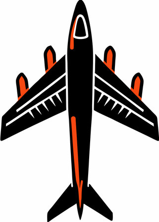 Airplane vector illustration on white backgroundのイラスト素材
