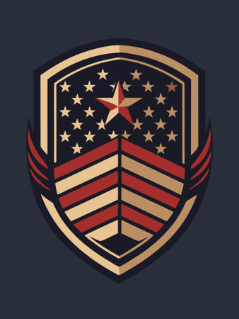 Vintage American flag t-shirt graphics illustrationのイラスト素材