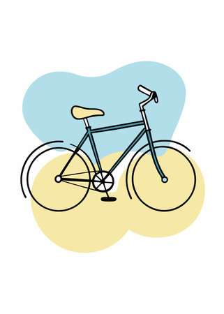 Bicycle vector illustration on white backgroundのイラスト素材