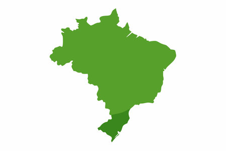 Brazil map vector illustration on white backgroundのイラスト素材