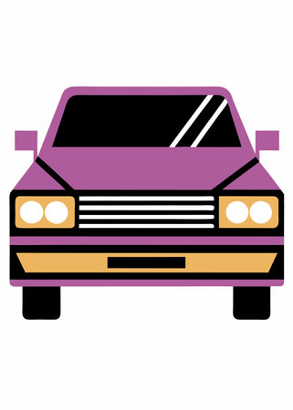 Car vector illustration on white backgroundのイラスト素材