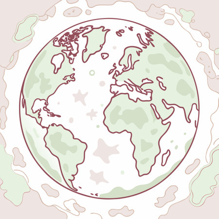 Earth globe vector illustration on white backgroundのイラスト素材