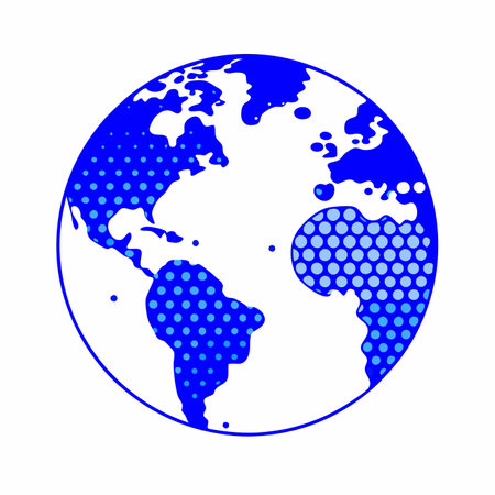 Earth globe vector illustration on white backgroundのイラスト素材