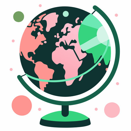 Earth globe vector illustration on white backgroundのイラスト素材