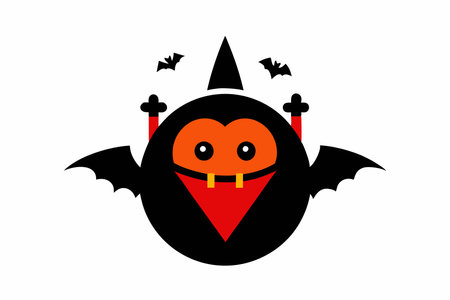 Halloween vector illustration on white backgroundのイラスト素材