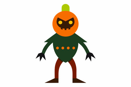 Halloween vector illustration on white backgroundのイラスト素材