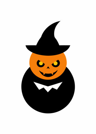 Halloween vector illustration on white backgroundのイラスト素材
