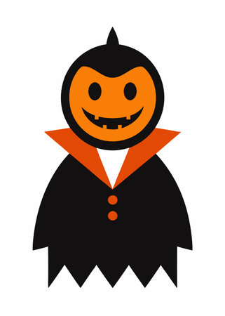 Halloween vector illustration on white backgroundのイラスト素材