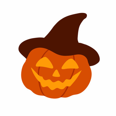 Halloween vector illustration on white backgroundのイラスト素材
