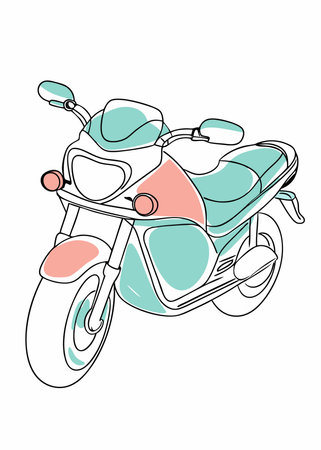 Motorcycle vector illustration on white backgroundのイラスト素材