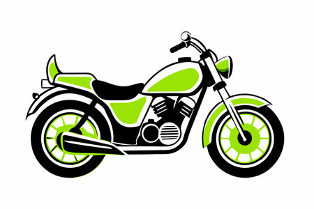 Motorcycle vector illustration on white backgroundのイラスト素材