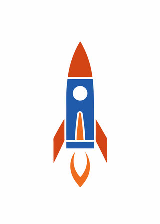 Rocket vector illustration on white backgroundのイラスト素材
