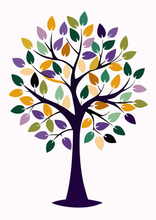 Tree vector illustration on white backgroundのイラスト素材