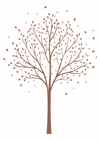 Tree vector illustration on white backgroundのイラスト素材
